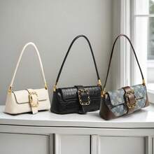 女士时尚百搭休闲日常通勤情人节礼物腋下优雅法棍包 - 彩色 - 查看 6