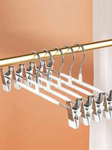5PCS Anti-Slip Multifunction Clothes Hanger,Clip Skirt And Pants, Convenient, Stainless Steel Thick Clothes Storage Rack For Household,No Marks Left, Protecting Clothes
