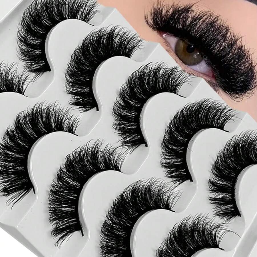 21Pairs/3Pack Full Wispy Strip Eyelashes, 8D Volume Curly False Eyelashes - Fluffy Faux Eyelashes For Dramatic Eyes - Fluffy Lashes - View 1