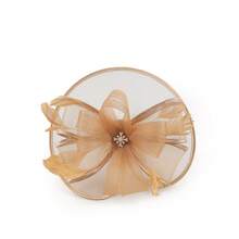 1件羽毛头饰发箍，女士茶会帽、肯塔基德比帽、鸡尾酒会帽、婚礼帽、新娘头饰发箍夹，适合女性、女孩生日、母亲节、圣诞节礼物