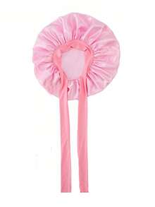 1 件装弹性缎面睡帽，带领带，蝴蝶结装饰沐浴头巾，沙龙美容护发宽边帽，女士适用