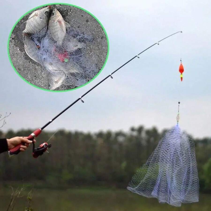 Juego de 20PCS~1 pieza Red de Pesca, Red de Pesca Multi-Especificación 3#/5#/7#/9#/13#, Red Trampa, Red Luminosa, Equipo de Pesca, Red Pegajosa sin Anzuelo, Dispositivo de Pesca Explosiva, Red de Pesca, Herramienta para Capturar Peces, Trampa de Pesca Diseñada, Red de Lanzamiento de Agua Poco Profunda con Resorte de Cobre, Multi-Especificación Disponible, Reutilizable. Pesca Fácil, Herramienta de Pesca Esencial para Principiantes/Pescadores Experimentados. Captura Fácilmente Peces (Carpa de Hierba, Carpa Crucian, Camarón de Río, Cangrejo, Tortuga y Otros Productos Acuáticos), Adecuado para Varios Cuerpos de Agua (Ríos, Lagos, Agua de Mar, Etc.), Compatible con Cañas de Pesca (Caña de Mar, Caña de Mano, Caña de Señuelo, Etc.)