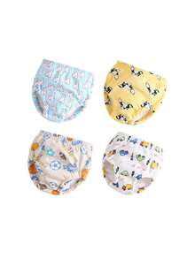 4pcs Potty Training Pants For Boys Girls, Washable Potty Training Pants Learning Designs Training Underwear Pants