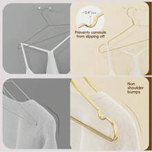 5/10pcsMetal Sturdy Clothes Hanger Golden Aluminum Hanger - Rust-Proof, Fade-Resistant, Clothes HangerGolden Aluminum Hanger - Rust-Proof, Fade-Resistant, Perfect For Coats, Jackets, And Delicate Clothes Aluminum Hanger Rust-Proof Hanger Fade-Resistant Hanger