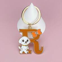 1 件 A-Z 创意动物字母钥匙扣，送给朋友的礼物，背包装饰，可爱的锌合金吊坠，四季汽车配件包饰学校卡通动物哥特 Y2k 包饰挂绳带身份证夹汽车配件包饰
