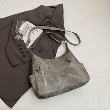 Geantă elegantă din piele Hobo, geantă mare de umăr, poșetă din piele neagră, geantă Messenger și crossbody pentru femei, geantă pentru laptop, geantă italiană Slouchy