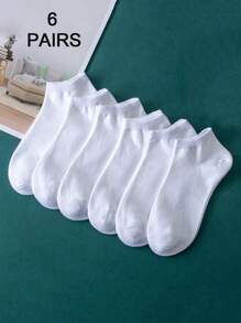 6 Pairs Men Short Socks, Breathable, Anti-Bacterial, Soft Knit Fabric, Suitable For Business, Casual, Sports Wear, For Back To School, Father's Day, Labor Day, Ramadan, Teacher's Day