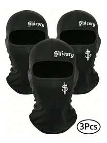 1 lub 2 sztuki Unisex "GHIEGTY" Kominiarka z nadrukiem Wiatroszczelna maska na twarz do podróży na świeżym powietrzu, wędrówek, jazdy na nartach i rowerze