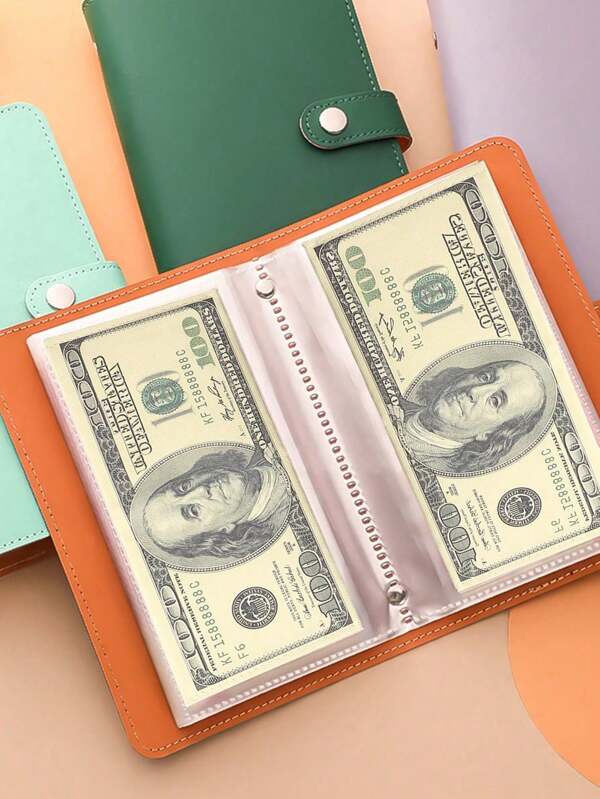 100 Envelope Challenge Binder, Savings Challenges Book With Envelopes, Envelopes Money Saving Challenge Savings Binder Successfully Reach Your Savings Goals,Multifunctional Portable Loose Leaf Storage Organizer,School Supplies,Back To School