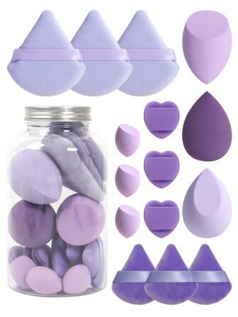 NEFOUME 15pcs Makeup Sponges With Storage Case, Suitable For Liquid Foundation, Concealer, For All Skin Types