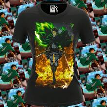 Playera Unisex con Estampado de anime LeviAckerman | Diseño Urbano y Comodo | Streetwear, Festivales y Uso Diario | Algodón Peinado y Corte Holgado  | Ideal para Outfits Casuales, Fiestas o Regalos | Hombre y mujer - Negro - Ver 6