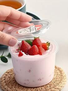 20 Pieces Of 8.45-Ounce Transparent Plastic Cupcake Containers With LIDS And Spoons - Frozen PET Material, Round, Perfect For Takeout Packaging Of Pudding, Ice Cream, Cheese, Fruit Salad And Dessert