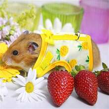 1pc Cute Small Animal Harness, Fruit Plaid Pattern With Bow, Adjustable Padded Walking Vest Suitable For Hamsters, Squirrels, Guinea Pigs