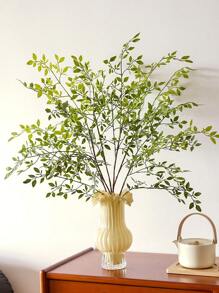 1PC 42.51Inch Artificial Nandina Domestica, Nandina Faux Branches For Vase, Artificial Plants For Shop Garden Office Home Decor, Artificial Plant Ficus Branch Fall Decor