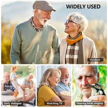 Hearing Aids For Seniors Rechargeable With Noise Cancelling,  Hearing Aids Rechargeable With Portable Charging Case (Black) - 黑色 - 查看 7