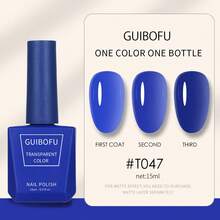 春夏果冻凝胶指甲油，冰爽荧光凝胶指甲油，水晶透明凝胶指甲油，绿色、黄色、玫红色、红色、蓝色、紫色美甲油，68种颜色可选 - 彩色 - 查看 38