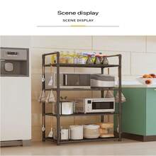 1pc Simple Multi-Function Storage Rack, Wholesale Bathroom Shelf, Microwave Oven Rack, Christmas Standard Configuration - Multicolor - View 12