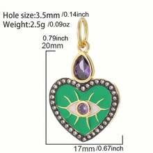 1pc Copper Micro-Inlaid Zirconia Devil Eye Dog Sun Shaped Pendant, DIY Bracelet Necklace Earrings Keychain Versatile Accessory - Multicolor - View 37