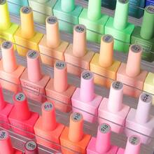 春夏果冻凝胶指甲油，冰爽荧光凝胶指甲油，水晶透明凝胶指甲油，绿色、黄色、玫红色、红色、蓝色、紫色美甲油，68种颜色可选 - 彩色 - 查看 10
