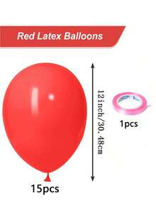 15/50/100pcs 5/10/12inch Red Latex Balloons For Wedding Valentine's Day Christmas Birthday Party