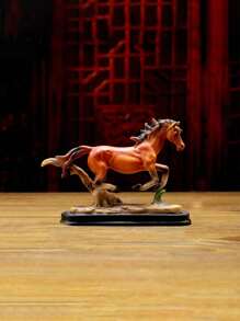 1pc Successful Winged Horse Decoration, Good Luck Housewarming And Opening Ceremony Gift, Elegant And Lively Horse Figurine To Enhance Space Style, Creative Craft Decor Statue For Living Room, Bedroom, Office, TV Stand, Foyer And Entryway, Perfect Christmas And Holiday Gift