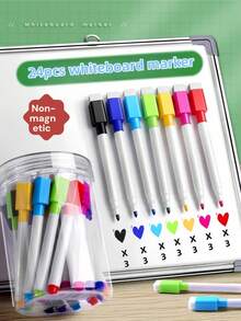 8色可擦磁性白板笔黑板笔粉笔玻璃陶瓷办公室学校美术马克笔文具返校