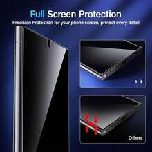 Tempered Glass For Galaxy S23 Ultra Privacy Screen Protector [2 Packs] With Camera Lens Screen Protector [2 Packs], Hardness 9h Scratch Resistant, Compatible With Fingerprint Unlock, Easy To Install 6.8 Inch Screen Protection Essentials, Applicable To Daily Shield, Office, Home Phone Screen Protector Phone Accessories Waterproof Shockproof Anti-Fall Anti-Fall Anti-Fingerprint Full Cover - Galaxy S23 Ultra Privacy Tempered Glass Screen Protector - View 6