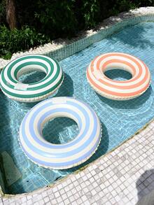 1pc Pool Accessories, Inflatable Pool Float, Striped Print Blue/Green/Orange Adult Summer Swimming Pool & Beach Floating Lounger For Pool Party & Perfect Summer Gift