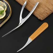 2PCS不锈钢剥虾机实用虾皮钳开虾机剥皮虾小龙虾厨房工具虾线刀海鲜火锅厨房专用虾线剥虾背工具方便实用小工具