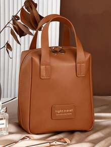 1 件 PU 防水化妆包，美容收纳包，便携式手提包，适用于护肤品、化妆品、化妆刷、粉饼、口红，适用于海滩、学校、浴室、节日、情人节、圣诞节、母亲节礼物、夏季旅行必备品、伴娘礼物 - 彩色 - 查看 11