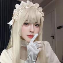1 szt. opaska do włosów w stylu Lolita – zdobiona kokardką z krzyżykiem i koronką, regulowana opaska do włosów w stylu anime cosplay dla kobiet, vintage'owy gotycki leśny strój pokojówki Kawaii (czarny/różowy), uroczy dodatek do włosów na Halloween