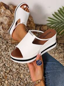 2025 Summer New Thick Sole Platform Women Sandals, High Heel Women Sandals, Slip-On Mules, Outdoor Beach Slippers, Casual Versatile Fashion Women Sandals, Minimalist Women Shoes