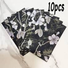 10pcs/20pcs Elegant Golden Foil Envelopes - Premium Textured Lay Flat Invitation Covers With Self-Seal Closure - Special Occasion Gift Envelopes (12.5cm X 17.5cm) School Supplies,Back To School