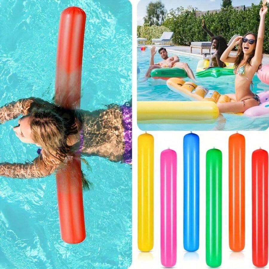 1 Stück aufblasbarer Schwimmstab, bunte PVC Schwimmhilfen für Erwachsene Outdoor Wassersport Zubehör, Strand-Pool-Party Dekoration, aufblasbarer Schwimmstab