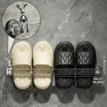 1/2pcs Wall-Mounted Bathroom Slipper Rack,Drying Mounted Shoe Holder,No Drilling Required,Very Suitable For Slippers, Towels And Home Decorations