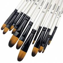 Yutiars 48支专业艺术家画笔套装,采用优质木柄和尼龙刷毛制成 - 包括圆头笔、榛形笔、平头笔和斜角笔,适用于丙烯画、水彩画、油画和工艺品 - 是艺术家和艺术爱好者的理想之选,是艺术用品的完美选择。 - 彩色 - 查看 15