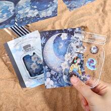 20 hojas/libro Pegatinas, pegatinas de estilo cómic exquisito, marcadores de libros DIY, suministros para scrapbooking, accesorios para cuadernos, marcos de fotos decorativos para cuadernos, fundas de teléfonos, tazas de agua, revistas de basura, cajas de papelería, pegatinas personalizadas, útiles escolares, de vuelta al cole - Multicolor - Ver 4