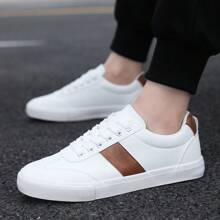 Flipark Herren modische lässige Sportschuhe - Skaterschuhe mit rundem Zehenbereich und Schnürdesign, bequem für alle Jahreszeiten