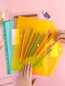 8 件文件夹套装，防水 A4 尺寸信封文件袋，11 孔文件收纳袋，适用于办公室和学习学校用品，返校