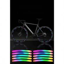 Adesivo riflettente arcobaleno ad alta visibilità per ruote - Adesivo per pneumatici luminoso e impermeabile per la sicurezza della guida notturna, accessori per auto e biciclette, personalizzato, per organizer da viaggio per donne, articoli essenziali, regalo per il ritorno a scuola