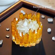 6-7cm Crystal Column Bowl - Crystal Stone Candle Holder - Crystal Stone Bracelet Jewelry Container Storage Box Decor - Ideal For Cleaning Crystals, Great Gift For Women And Home Healing Decor - Multicolor - View 6