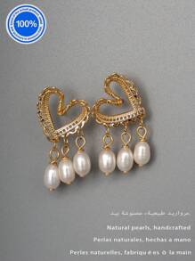 Ein Paar [2025 neue Modekollektion] Plata 925 Original-Perlenohrringe, diese Ohrringe strahlen Romantik und Verfeinerung aus, gefertigt aus 925er Silber, mit 18 Karat Gold plattiert.