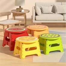2025 Best-Selling New Thick Plastic Foldable Stool; Cartoon Creative Portable Miniature Bench; Outdoor & Home Small Seat Stool