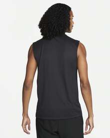 Nike Men's Dri-Fit Legend Sleeveless Fitness T-Shirt Tank Top - 黑色 - 查看 3