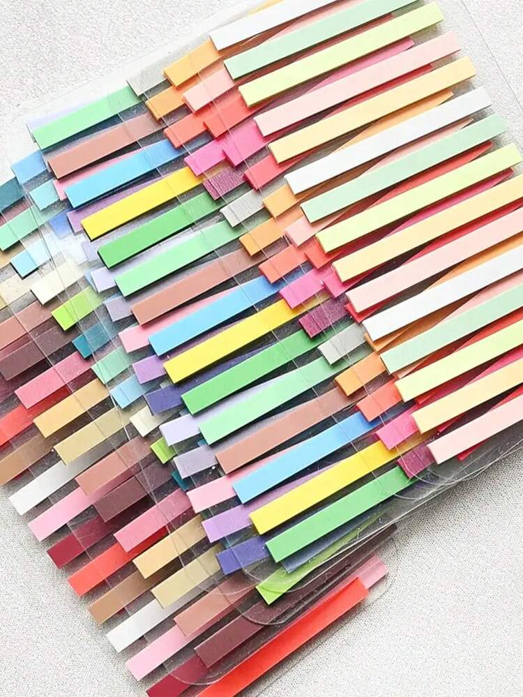 10 Style 3000pcsPET Sticky Notes Label Index Stickers Multiple Styles Color Markers Stickers Christmas Gifts Gifts Student Office Supplies Stickers Back To School - Multicolor - View 2
