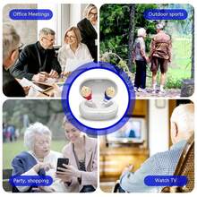 ASUNDOM Hearing Aids For Seniors Rechargeable With Noise Cancelling Hearing Aids Rechargeable Severe Hearing Loss With Portable Charging Case (White) - trắng - Xem 8