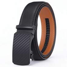 High Quality Men's Genuine Leather Belt Alloy Automatic Buckle Male Belts Man Cowskin Fashion Business Luxury Designer Belts For Men Blue Brown Black 3.5cm Summer, School Casual, Business, Boyfriend Husband Father Dad Men Gift, Daily Wear, Fashion, Teen, Outdoor, Vacation, Athletic, Travel, Street, Boho, Vintage Fall, Autumn, Halloween Autumn-Winter Accessories, Suitable For Teens, Youth, Men, Casual, Outdoor, Athletic, Vacation, Graduation Gifts, Birthday, Daily Wear - 162 - View 2