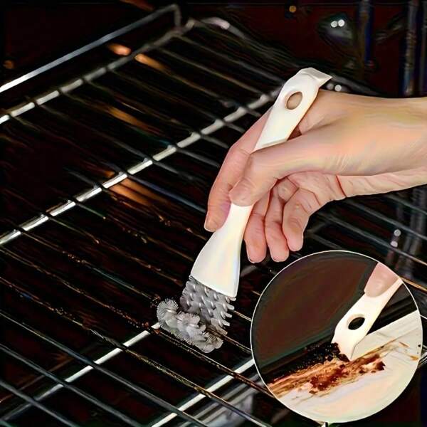 [1pc Multi-Functional Stove Brush] 1pc Multi-Functional Stove Cleaning Brush For Kitchen And Outdoor BBQ Grill, Non-Electric Gap Scrubber