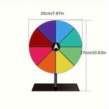 1 Set Acrylic Rainbow-Color Rotating Game, Offers Commercialized Dry Erase Spin Wheel Game For Clients, Spin To Win Rewards, Engagement & Wedding Guest Entertainment, Can Set Up Tasks Or Questions, Customizable For Fun Family & Kids Activities Spin Game Board - Multicolor - View 10