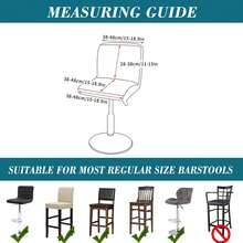 Bar Stool Cover Square Swivel Barstool Chair Seat Velvet Barstool Protector Covers For Counter Height Mid Low Back Chair Holiday 1/4/6Pcs ,Bar Stool Covers With Backs,1/4/6 Packs Stretch Velvet Bar Stool Covers Bar Chair Covers Barstool Seat Cover Washable High Chair Cover With Elastic Bands Coffee - Multicolor - View 5